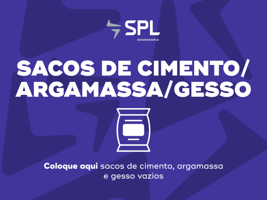 Placa de caçamba SACOS DE CIMENTO / ARGAMASSA / GESSO