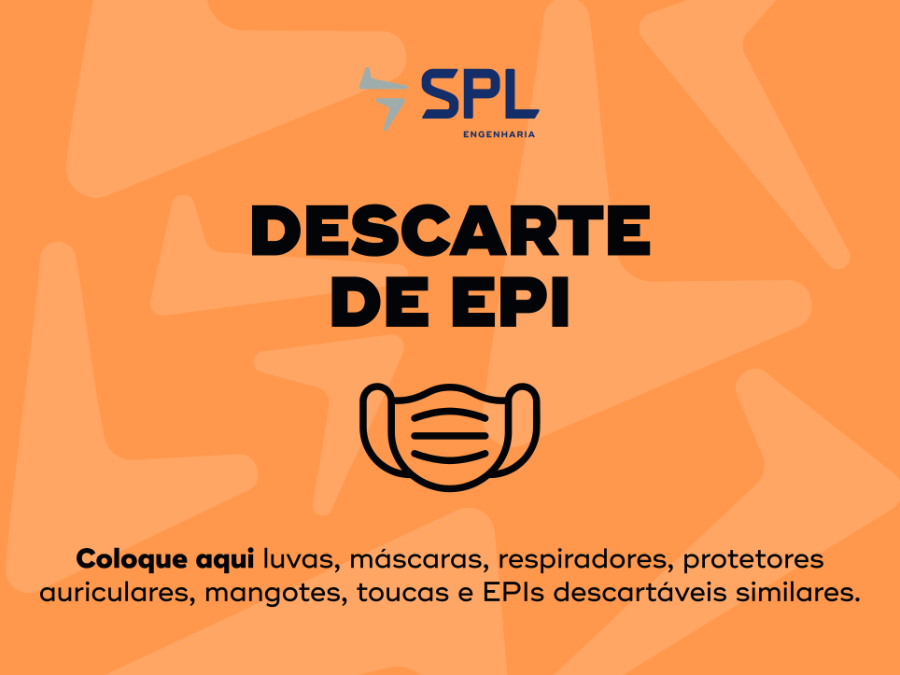 Placa de caçamba DESCARTE DE EPI