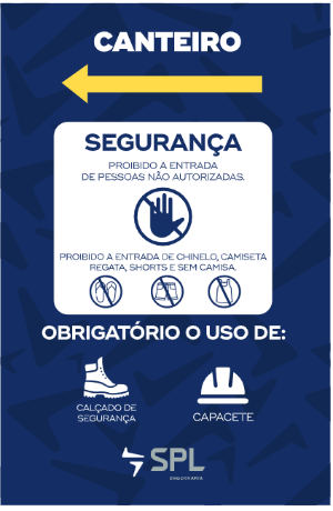 SPL01.4-20 Placa com seta 60×100 cm