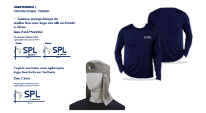 SPL12-2 Operacional manga longa azul e capuz