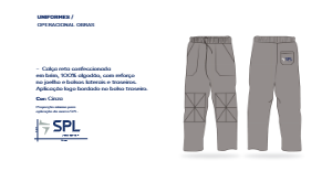 SPL12-4 Operacional calça em brim